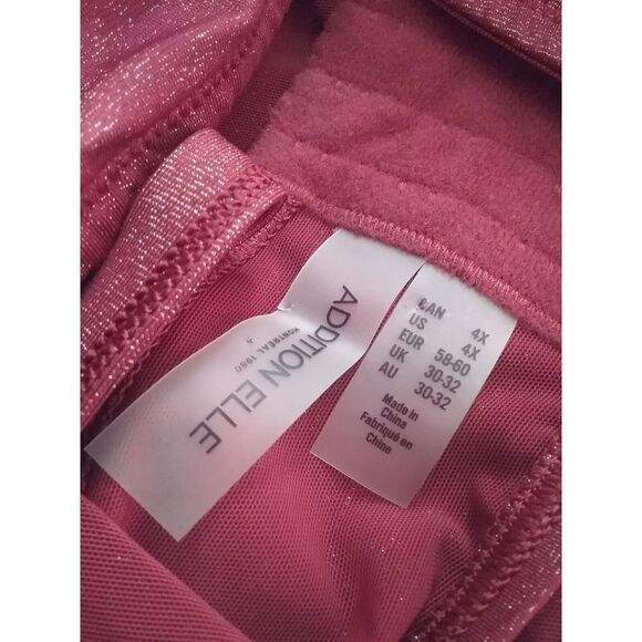 NWT ADDITION ELLE Plus Size 4X ONE PIECE SWIMSUIT Rasberry sparky‎ - Picture 3 of 7